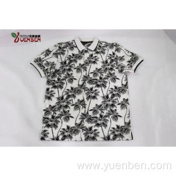 95%Cotton 5%Spandex Solid PK With Printing Shirts